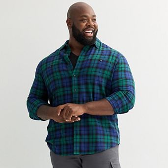 Big & Tall Sonoma Goods For Life® Super Soft Long Sleeve Brushed Flannel Shirt