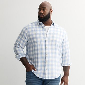 Big & Tall Sonoma Goods For Life® Super Soft Long Sleeve Brushed Flannel Shirt