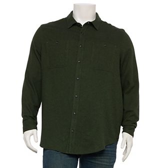 Big & Tall Sonoma Goods For Life® Long Sleeve Brushed Flannel Shirt