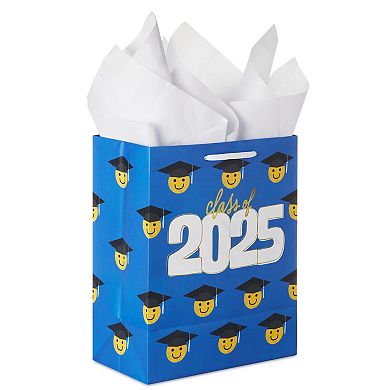 Hallmark Year-Dated Graduation Gift Bag 9-in. Smiley Grad Class of 2025 with Tissue Paper