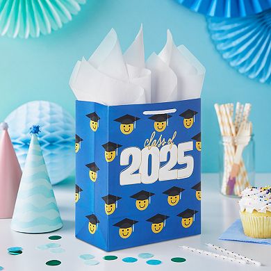 Hallmark Year-Dated Graduation Gift Bag 9-in. Smiley Grad Class of 2025 with Tissue Paper