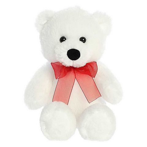 Детские мягкие игрушки Aurora Medium White - 10.5" Bear - Cuddly Stuffed Animal