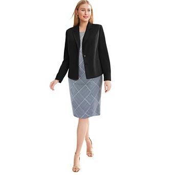 Jessica London Women's Plus Size 2 pc Stretch Crepe Single-Breasted Jacket Dress