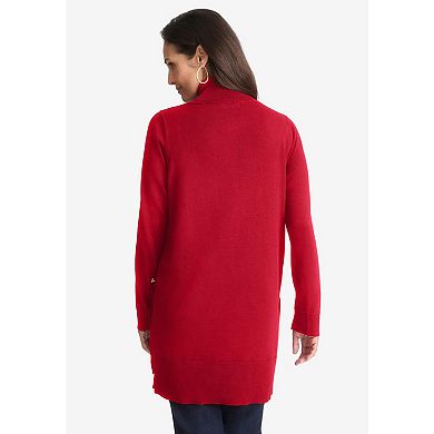 Jessica London Women's Plus Size Side Button Turtleneck