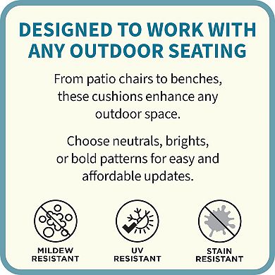 BrylaneHome Bh Outdoor Performance Set Of 4 Stacking Chair Pads