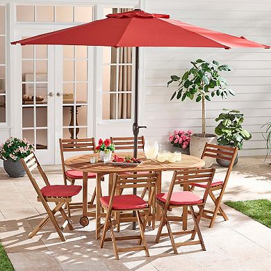 BrylaneHome Bh Outdoor Performance Set Of 4 Stacking Chair Pads