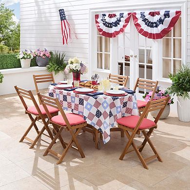 BrylaneHome Bh Outdoor Performance Set Of 4 Stacking Chair Pads