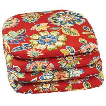 BrylaneHome Bh Outdoor Performance Set Of 4 Stacking Chair Pads