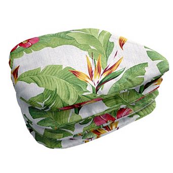 BrylaneHome Bh Outdoor Performance Set Of 4 Stacking Chair Pads