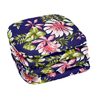 BrylaneHome Bh Outdoor Performance Set Of 4 Stacking Chair Pads