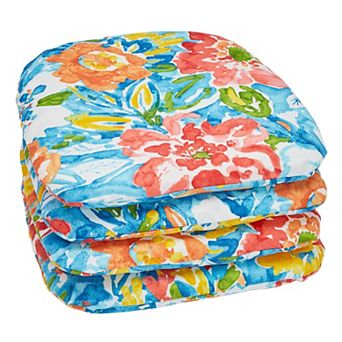 BrylaneHome Bh Outdoor Performance Set Of 4 Stacking Chair Pads