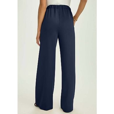 Jessica London Women's Plus Size Perfectease Wide Leg Pant