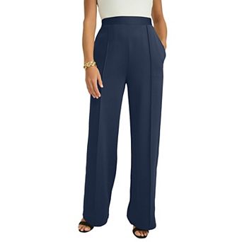 Jessica London Women's Plus Size Perfectease Wide Leg Pant