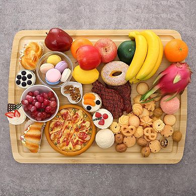 Extra Large Organic Cutting Board, Meal Prep & Serving Wooden Cutting Board for Kitchen