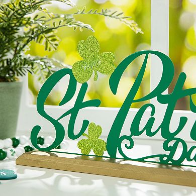Glitzhome 16"L Elegant St.Patrick's Metal Table Decor