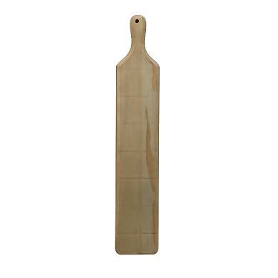 Parisloft Long Narrow Wood Tray, Farmhouse Wood Display Tray, Brown, 23.6"L
