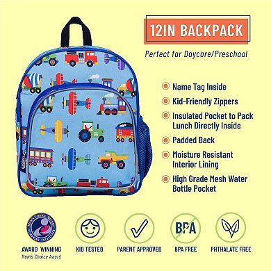 Trains, Planes & Trucks 12 Inch Backpack