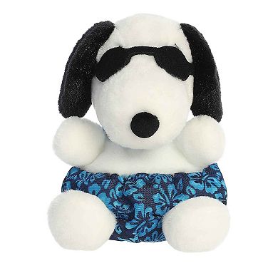 Aurora Mini White Peanuts Palm Pals 5" Surfer Snoopy Adorable Stuffed Animal