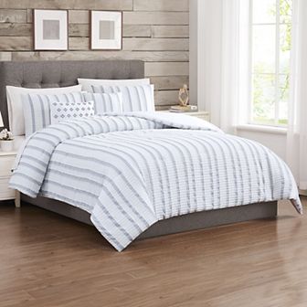 Modern Threads Bianca 5 pc Jacquard Comforter Set with Decorative Throw Pillows