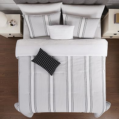 Modern Threads Kira 5-Piece Jacquard Comforter Set with Decorative Throw Pillows
