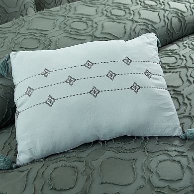 Modern Threads 5-Piece Jacquard Comforter Set with Decorative Throw Pillows