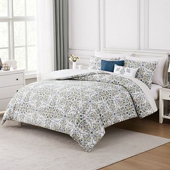 Modern Threads Matisse 5 pc Printed Comforter Set with Decorative Throw Pillows
