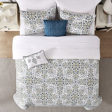 Modern Threads Matisse 5-Piece Printed Comforter Set with Decorative Throw Pillows