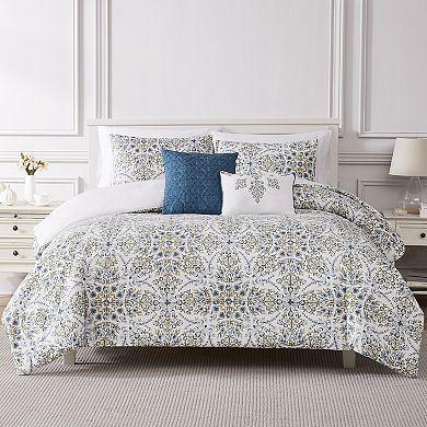 Modern Threads Matisse 5-Piece Printed Comforter Set with Decorative Throw Pillows