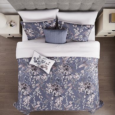 Modern Threads Thea 5-Piece Printed Comforter Set with Decorative Throw Pillows