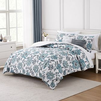 Modern Threads Athenas 5 pc Printed Comforter Set with Decorative Throw Pillows
