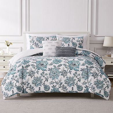 Modern Threads Athenas 5-Piece Printed Comforter Set with Decorative Throw Pillows