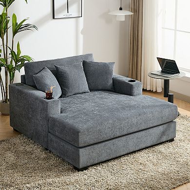 Merax 55" Oversized Chaise Lounger Modern Style Sofa Couch