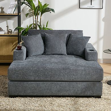 Merax 55" Oversized Chaise Lounger Modern Style Sofa Couch