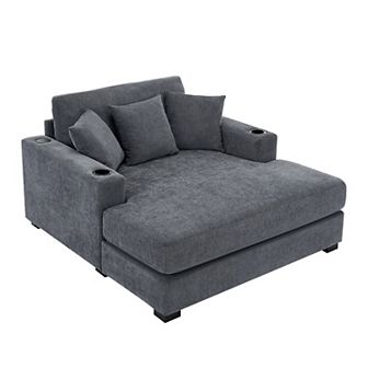 Merax 55" Oversized Chaise Lounger Modern Style Sofa Couch
