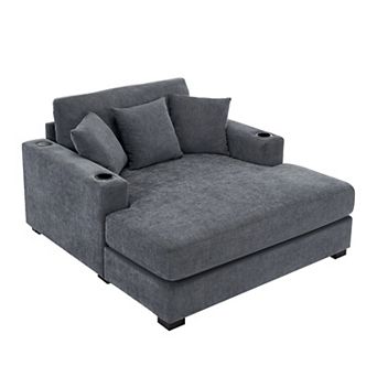 Merax 55" Oversized Chaise Lounger Modern Style Sofa Couch