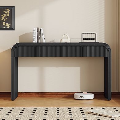 Merax Modern Rounded Silhouette and Smooth Surface Console Table