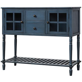 Merax Sideboard Console Table with Bottom Shelf