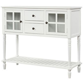 Merax Sideboard Console Table with Bottom Shelf