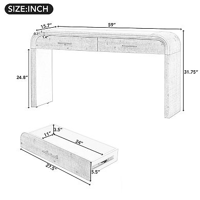 Merax Unique Retro Silhouette Console Table