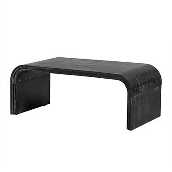 Merax Minimalist Coffee Table with Curved Art Deco Design