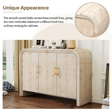 Merax Retro Minimalist Curved Sideboard