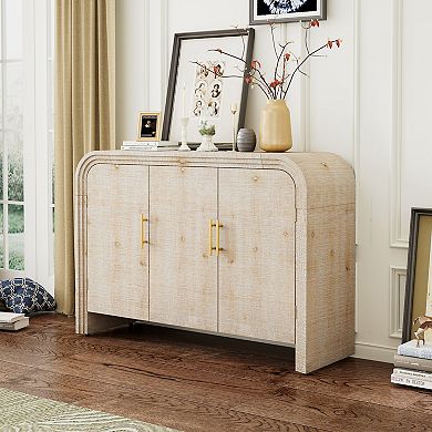 Merax Retro Minimalist Curved Sideboard