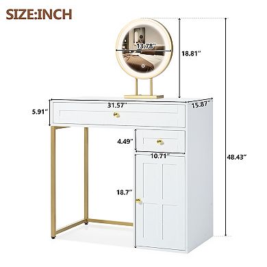 Makeup Vanity Desk with Lighted Mirror