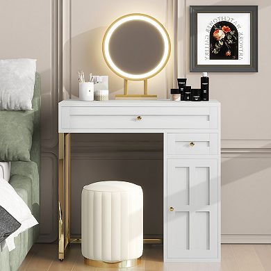 Makeup Vanity Desk with Lighted Mirror