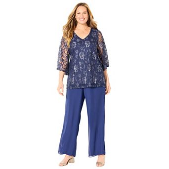 Catherines Women's Plus Size Allover Lace Blouse