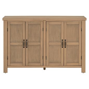 Merax 4-Door Storage Sideboard with Adjustable Shelves and Retro Atimon Handles