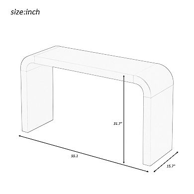 Merax Minimalist Acacia Vneer Entryway Table