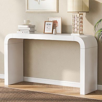 Merax Minimalist Acacia Vneer Entryway Table