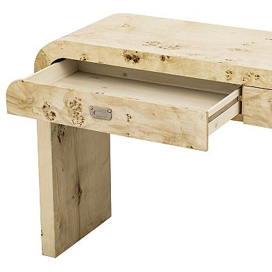 Merax Modern Entryway Table with Burl Wood Veneer