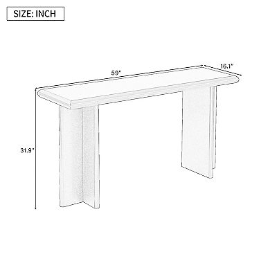 Merax Modern Entryway Table with L-Shaped Legs